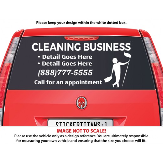 Rear Glass Decal - Cleaning Services 7